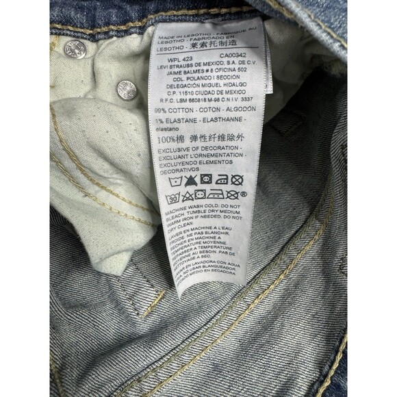 Levis Signature 34x32 Denim Blue Jeans Men's Zip Fly S59 Bootcut Straight - Picture 9 of 10